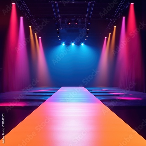A Colorful Background Sets the Stage for an Empty Runway