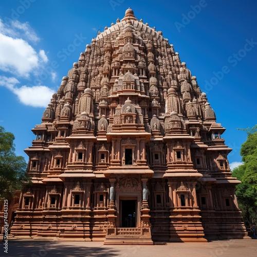 A Majestic and Vibrant Depiction of a Religious Temple