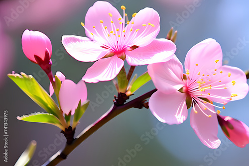 pink blossom  generative ai