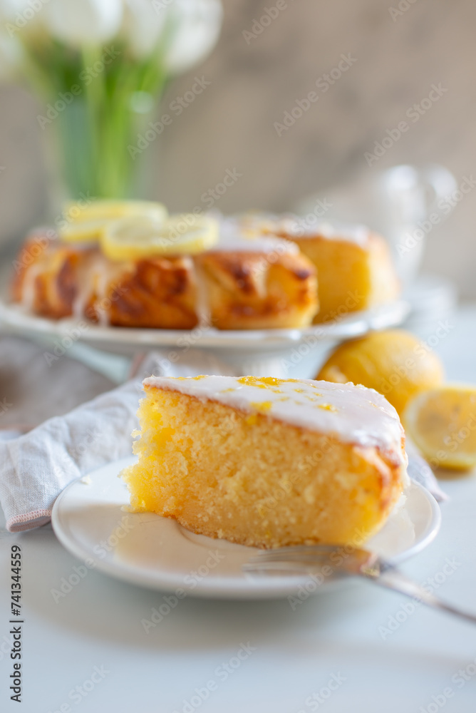 delicious lemon pie on wooden table delicious lemon pie on wooden table