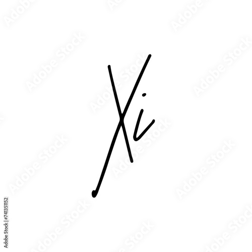 A hand-drawn signature logo design template  © Namra