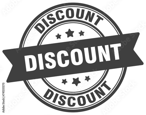 discount stamp. discount label on transparent background. round sign