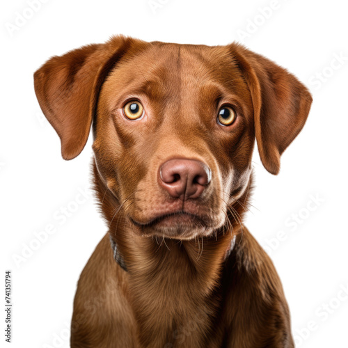 Brown dog on transparent background