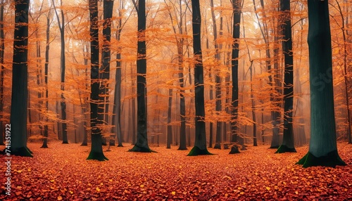 Color autumn forest