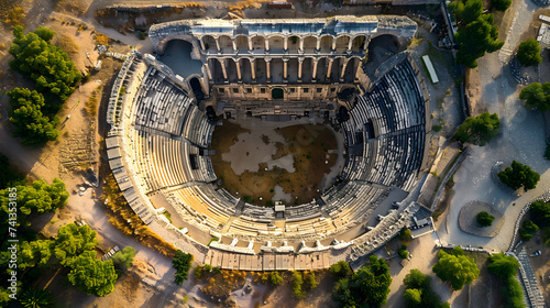 Aerial view of the amphitheater
