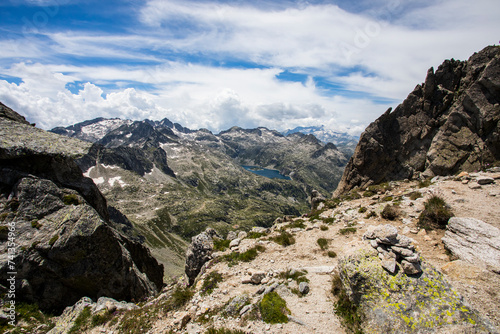 Summer landscape in Aiguestortes and Sant Maurici National Park, Spain