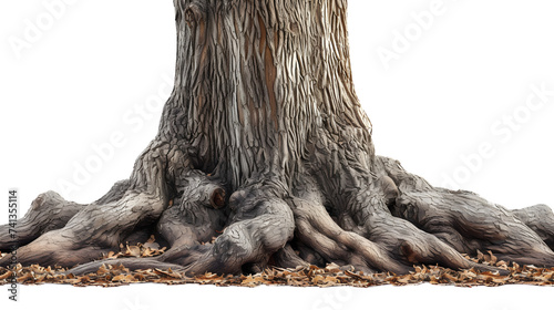Tree Trunk Placed on Transparent Background, Hand Edited Generative AI