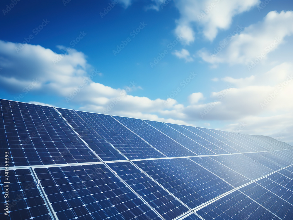 Blue solar panels. Alternative source of electricity. Solar farm. Blue solar panels. Alternative source of electricity. Solar farm.