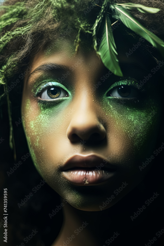 an African child with striking green eyes an African child with striking green eyes