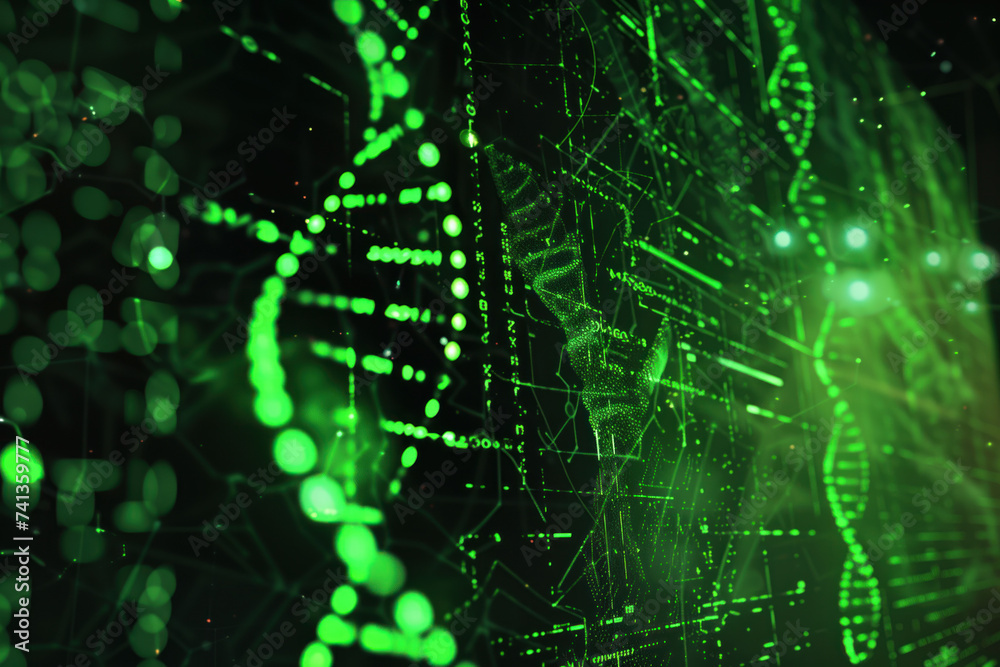 A slide background for showcasing biohacking. The future of modern science. Background image. Created with Generative AI technology. A slide background for showcasing biohacking. The future of modern science. Background image. Created with Generative AI technology.