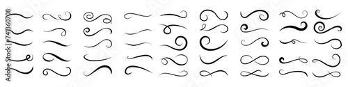 Swishes vector icon set. Swashes illustration sign collection. Swoops symbol. Aroma logo.