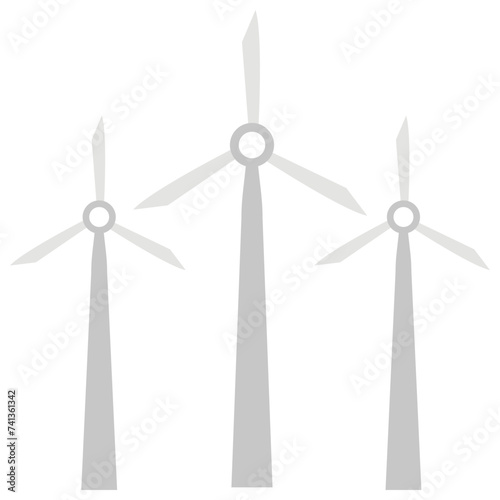 Windmill flat icon vector 