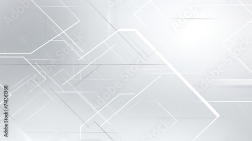 White Techno texture background of printed circuit board. Computer technology abstract backdrop. Information tech. Gray scale futuristic background.