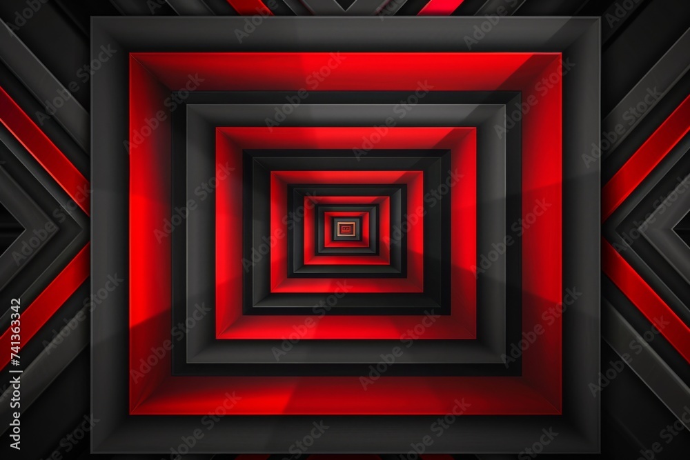 Abstract background geometric black and red Abstract background geometric black and red