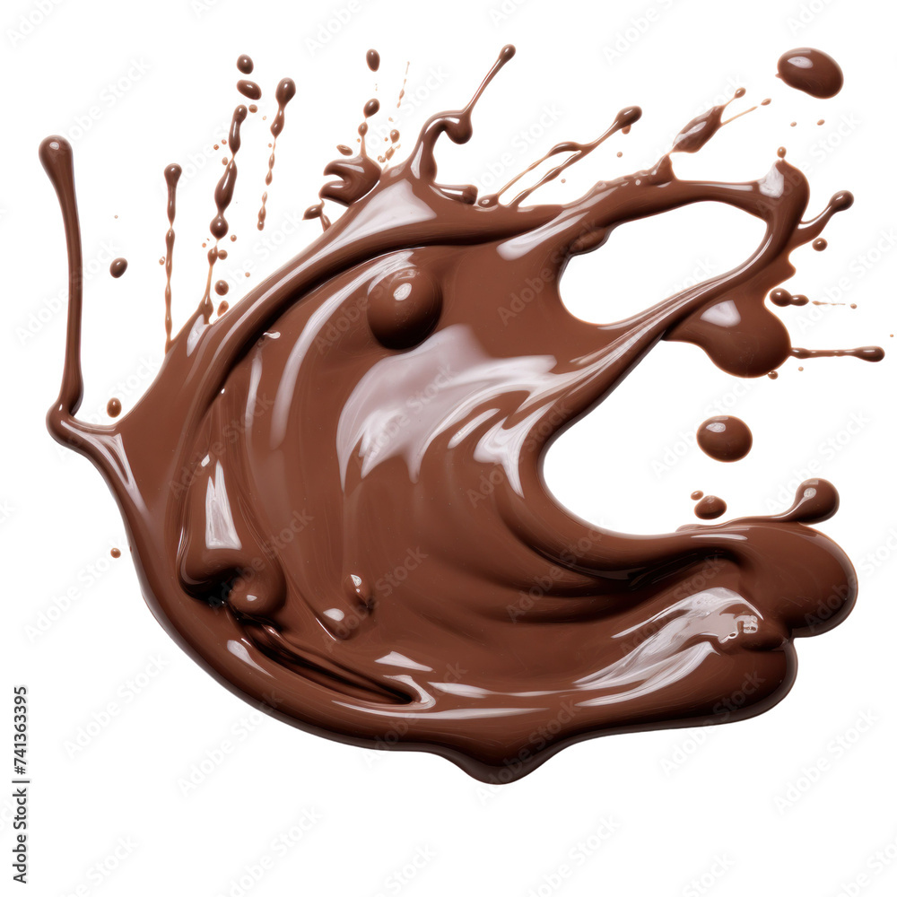 Melted chocolate on transparent background Melted chocolate on transparent background
