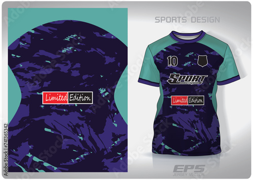Vector sports shirt background image.Purple Mint Green Salad pattern design, illustration, textile background for sports t-shirt, football jersey shirt.eps