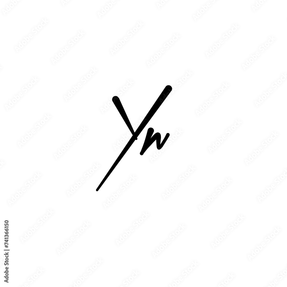 A hand-drawn signature logo design template A hand-drawn signature logo design template