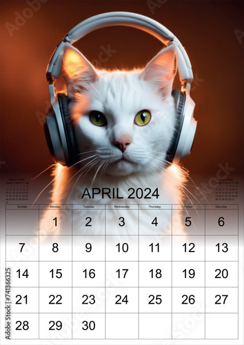calendar 2024 cat funny 