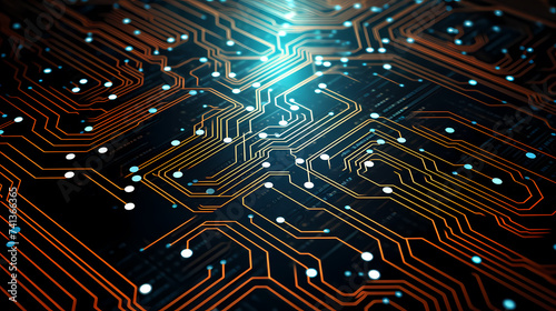 Circuit board electronic chip or electrical circuit engineering technology concept background