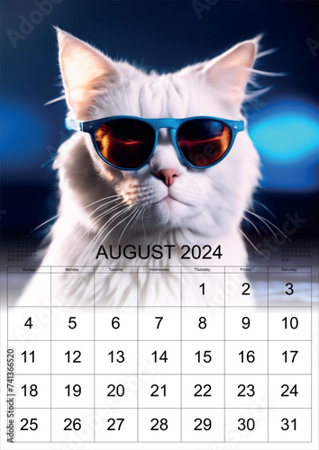 calendar 2024 cat funny 