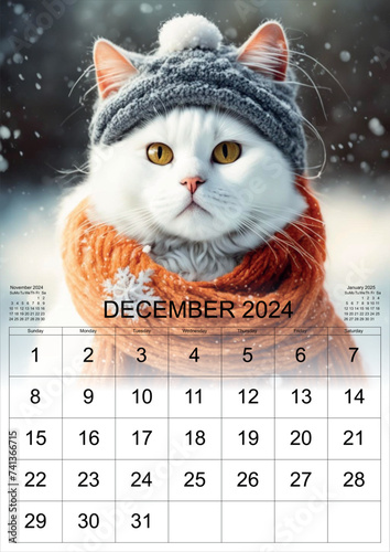 calendar 2024 cat funny 