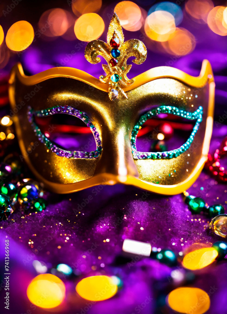 beautiful mask for carnival. Selective focus.