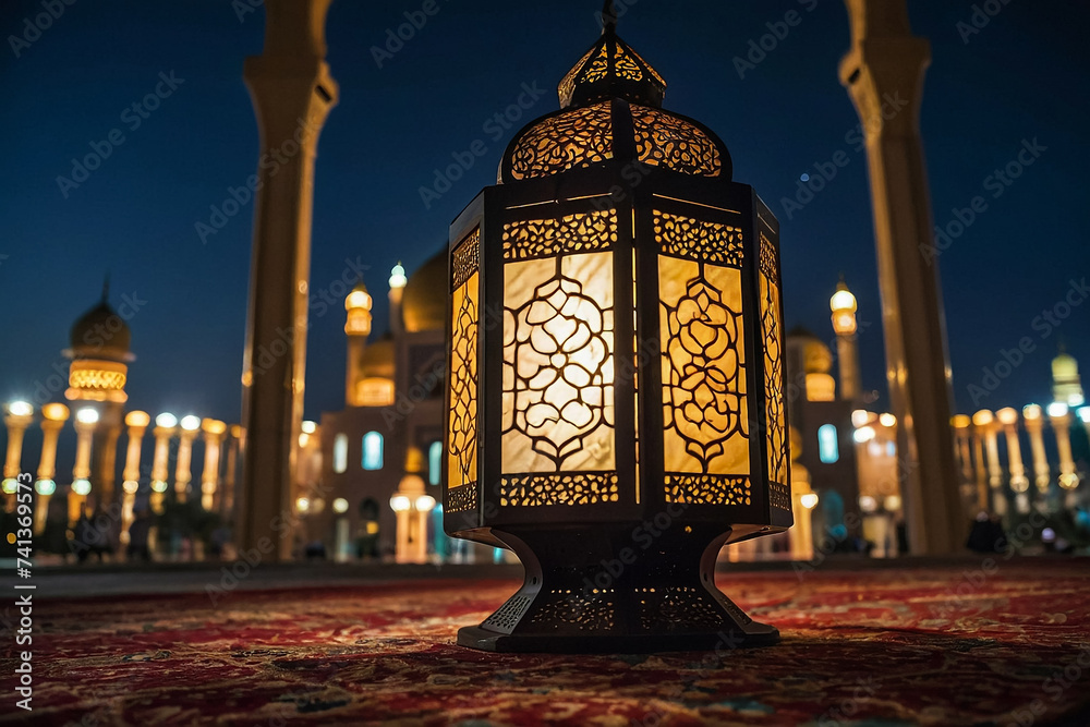 A mosque in night of ramadan