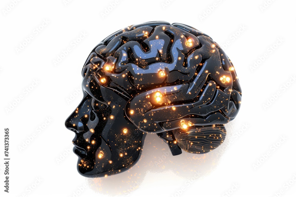 AI Brain Chip dmn. Artificial Intelligence touchpad mind mental agility axon. Semiconductor server data privacy circuit board neuropathic pain