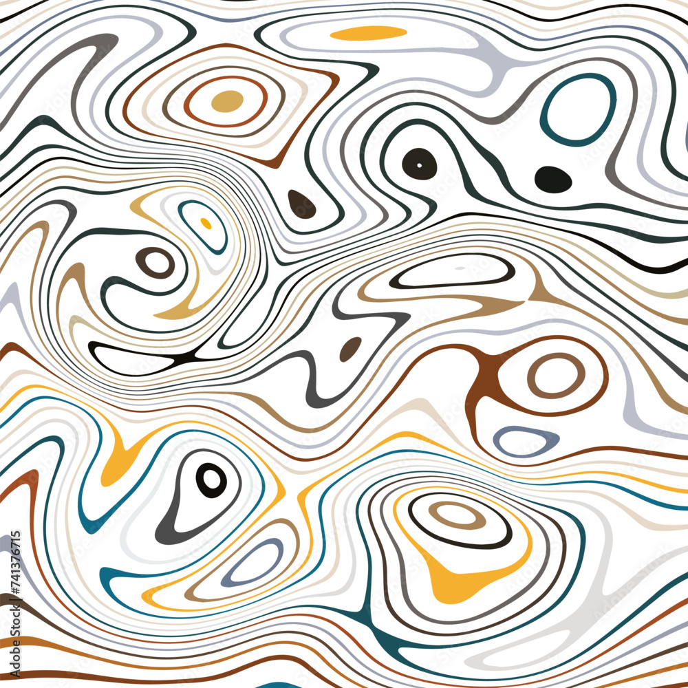 Obraz premium ABSTRACT ILLUSTRATION MARBLED TEXTURE LIQUIFY PSYCHEDELIC PASTEL SOFT COLORFUL DESIGN. OPTICAL ILLUSION BACKGROUND VECTOR DESIGN