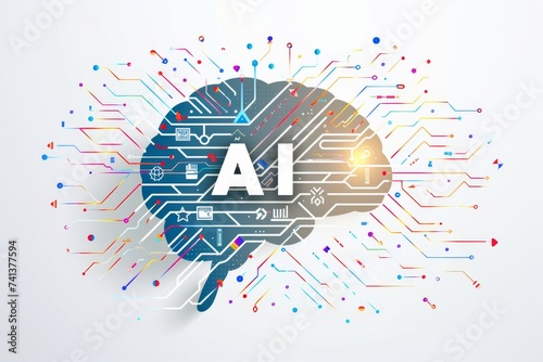 AI Brain Chip tri gate transistors. Artificial Intelligence cloud economics mind ai axon. Semiconductor innovative circuit board neuroenhancement