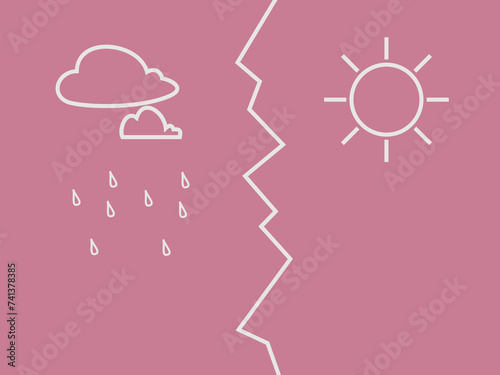 flat design weather vector illustration