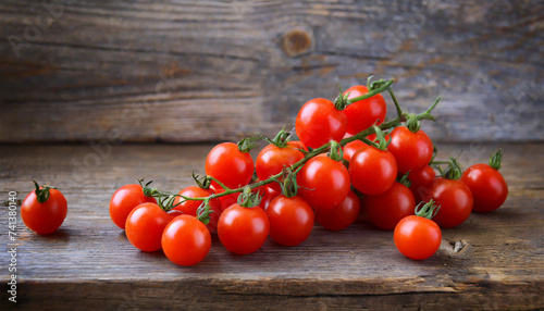 Red Cherry Tomatoes on White Background