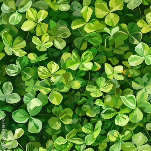 clover background, free leaves texture pattern, st patricks day concept, vector art