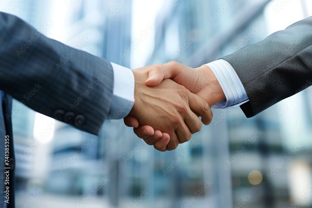 Client and Partner: The Art of Business Cooperation and Deal Conclusion. Suitable for Business Blogs, Financial Reports, and Corporate Presentations. Great for Small Business Saturday and World Consum Client and Partner: The Art of Business Cooperation and Deal Conclusion. Suitable for Business Blogs, Financial Reports, and Corporate Presentations. Great for Small Business Saturday and World Consum