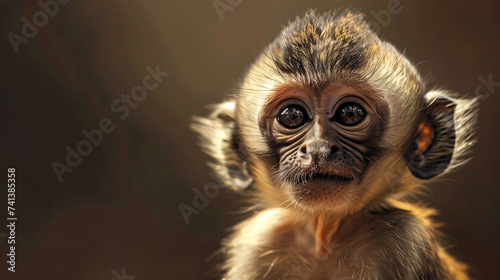 Portrait of a cute vervet monkey © khan