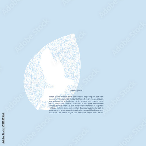 Classic and universal religious template. Tender blue decorative elements universal use