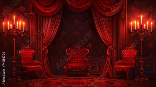 Red royal thrones
