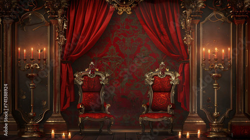 Red royal thrones