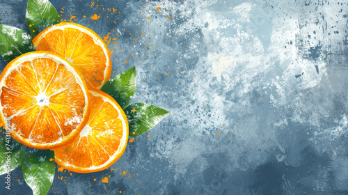Sunlit tang: droplets sparkle, inviting a sip of the crisp, revitalizing taste of freshly squeezed orange juice. © Дмитрий Симаков
