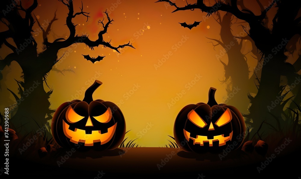 HAppy Halloween pumpkin pattern ai generated HAppy Halloween pumpkin pattern ai generated