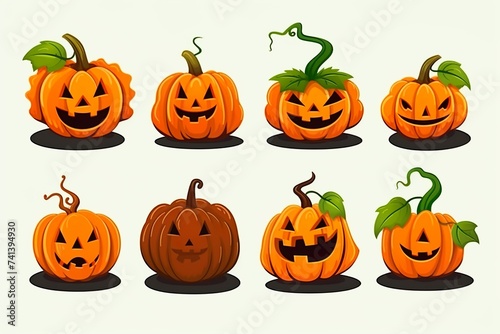 HAppy Halloween pumpkin pattern ai generated 