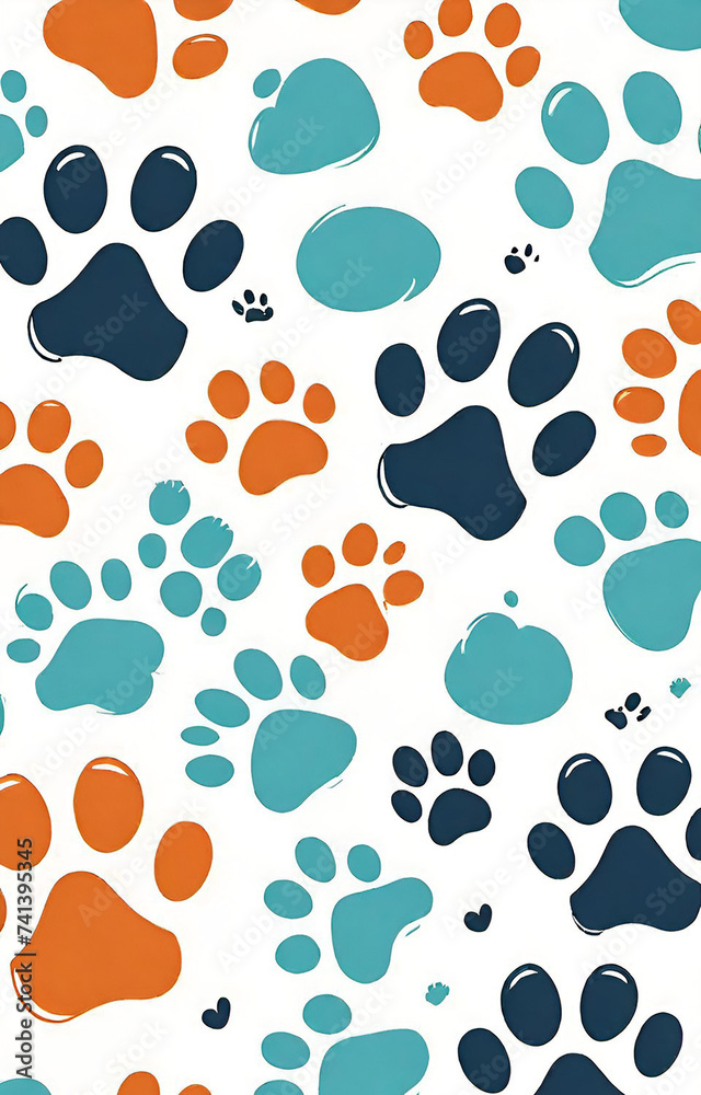 Fototapeta premium pattern with cats and dogs
