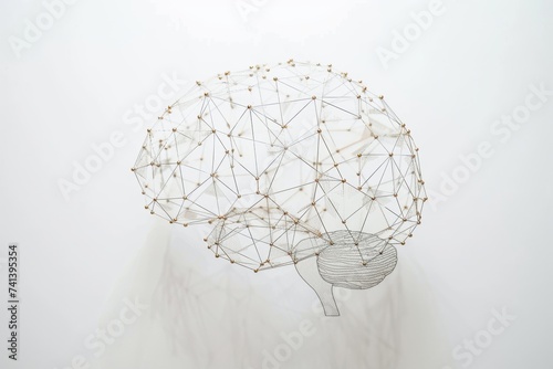 AI Brain Chip die. Artificial Intelligence neurological rehabilitation mind arm architecture axon. Semiconductor rhetoric circuit board linear programming