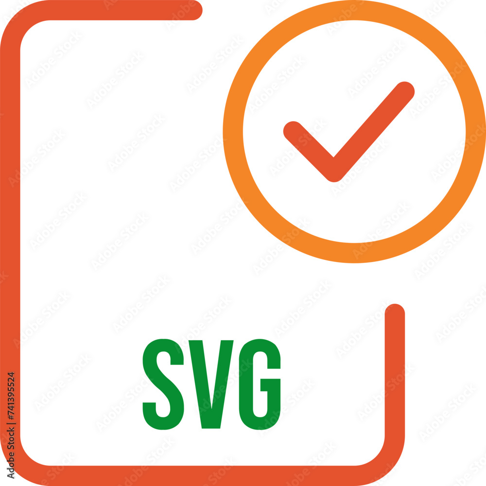 SVG File icon with checked mark SVG File icon with checked mark