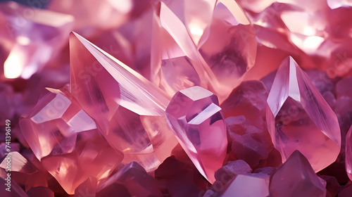 Crystals on background with copy space