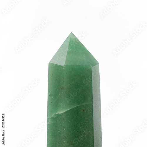 A crystal made of a mineral of different texture and color, like from a cave