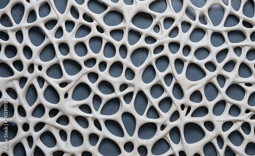 A close up of a white wall with holes. Generative AI.
