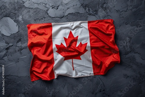 canadian flag on a black background photo