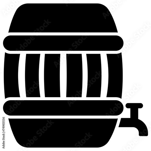 Water drum solid icon design