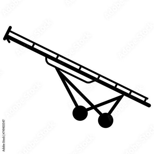 Grain auger glyph icon vector 